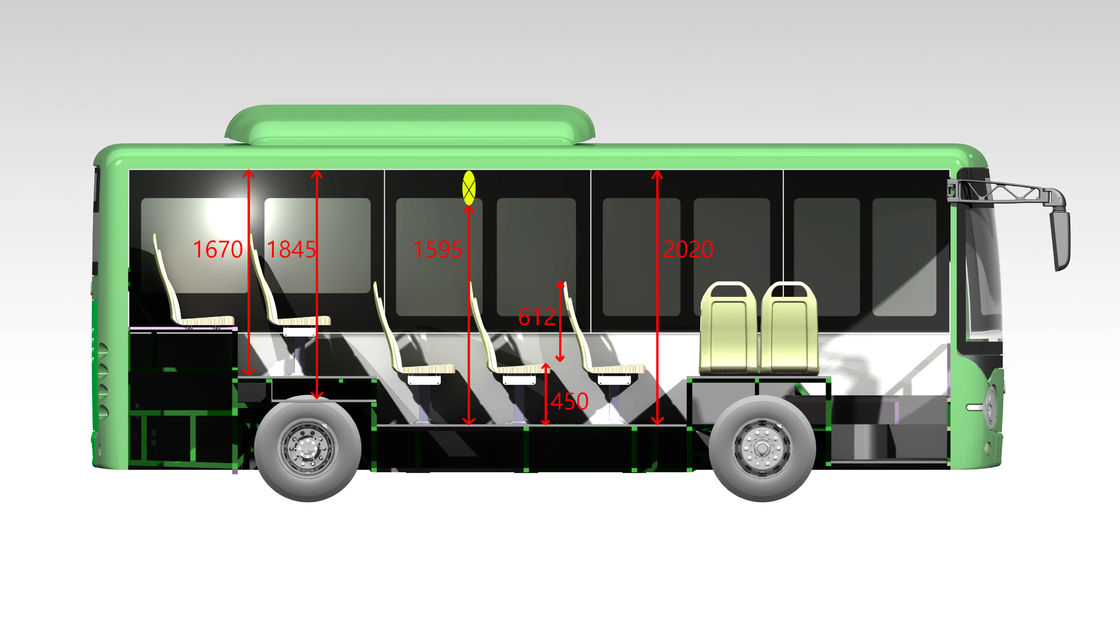 Batterie elektrischer Mini Buses For Eco Friendly Transport 6.6m 122,2 KWH