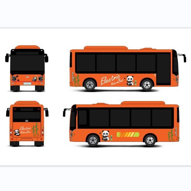 6.6m elektrischer Minibus mit 23 Sitzplätzen 200KM Reichweite und Linkslenkrad