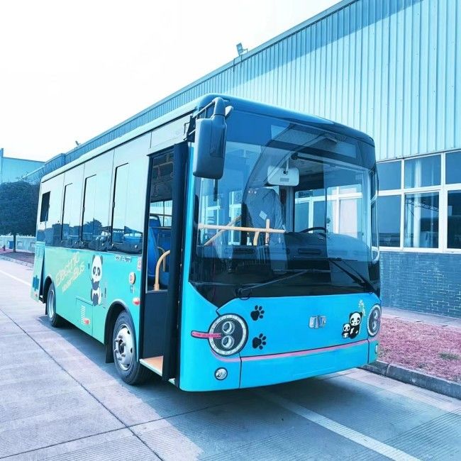 Benutzerdefinierte elektrische Stadtbus Batterie LHD/RHD 21-Sitzer Minibus Kilometerlauf 200 - 270 km