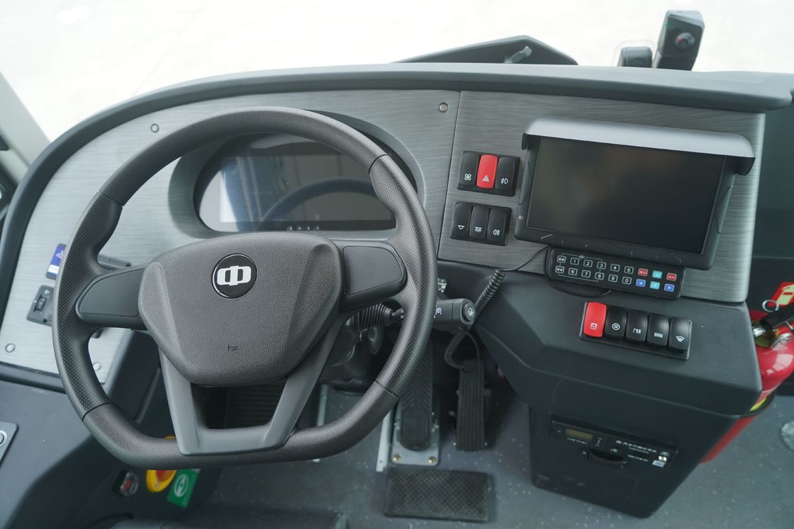 Reiner elektrischer Bus Null-Emissionen öffentliches Verkehrsmittel elektrischer Minibus.