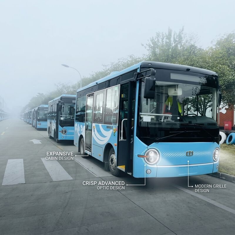 6.6m Batterie Elektro-Minibus 19 Sitzplätze 95,25 kWh Langstreckenfahrt umweltfreundlicher Transport.