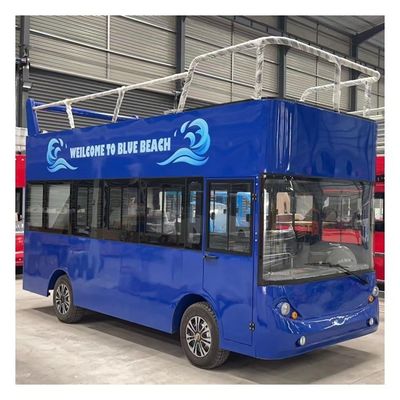Elektrischer, batteriebetriebener Touristenbus, Doppeldecker-Sightseeing-Auto, individuelle Golfwagen