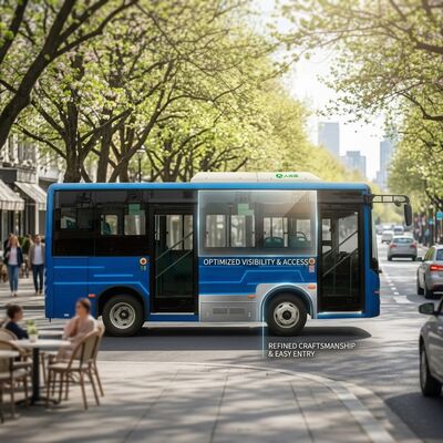 6m Batterie-Elektrobusse elektrischer Mini-Stadtbus Neuer Energiebus.