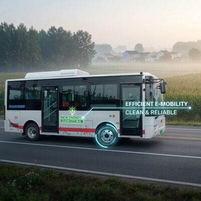 6M Batterie Elektrobuss City 14 Sitzplätze Blatt Federfederung.
