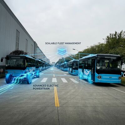 6.6m Batterie Elektro-Minibus 19 Sitzplätze 95,25 kWh Langstreckenfahrt umweltfreundlicher Transport.