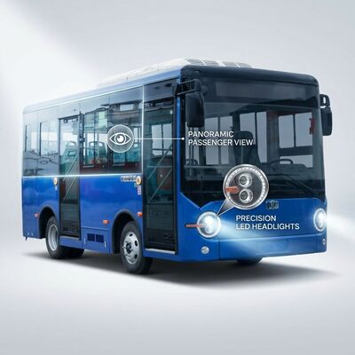 6,6m Länge 16-Sitzer reiner Elektrobus mit 180 km Reichweite für den städtischen öffentlichen Nahverkehr
